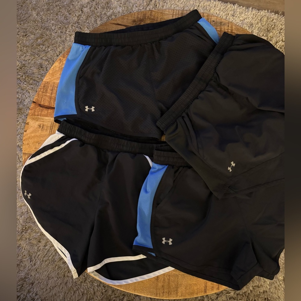 4 Pairs UnderArmour Running Shorts sz S Small woman’s